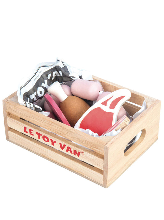 Market Meat Crate Wooden Toy Set