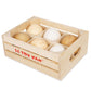 Farm Eggs in Wooden Crate Toy Set