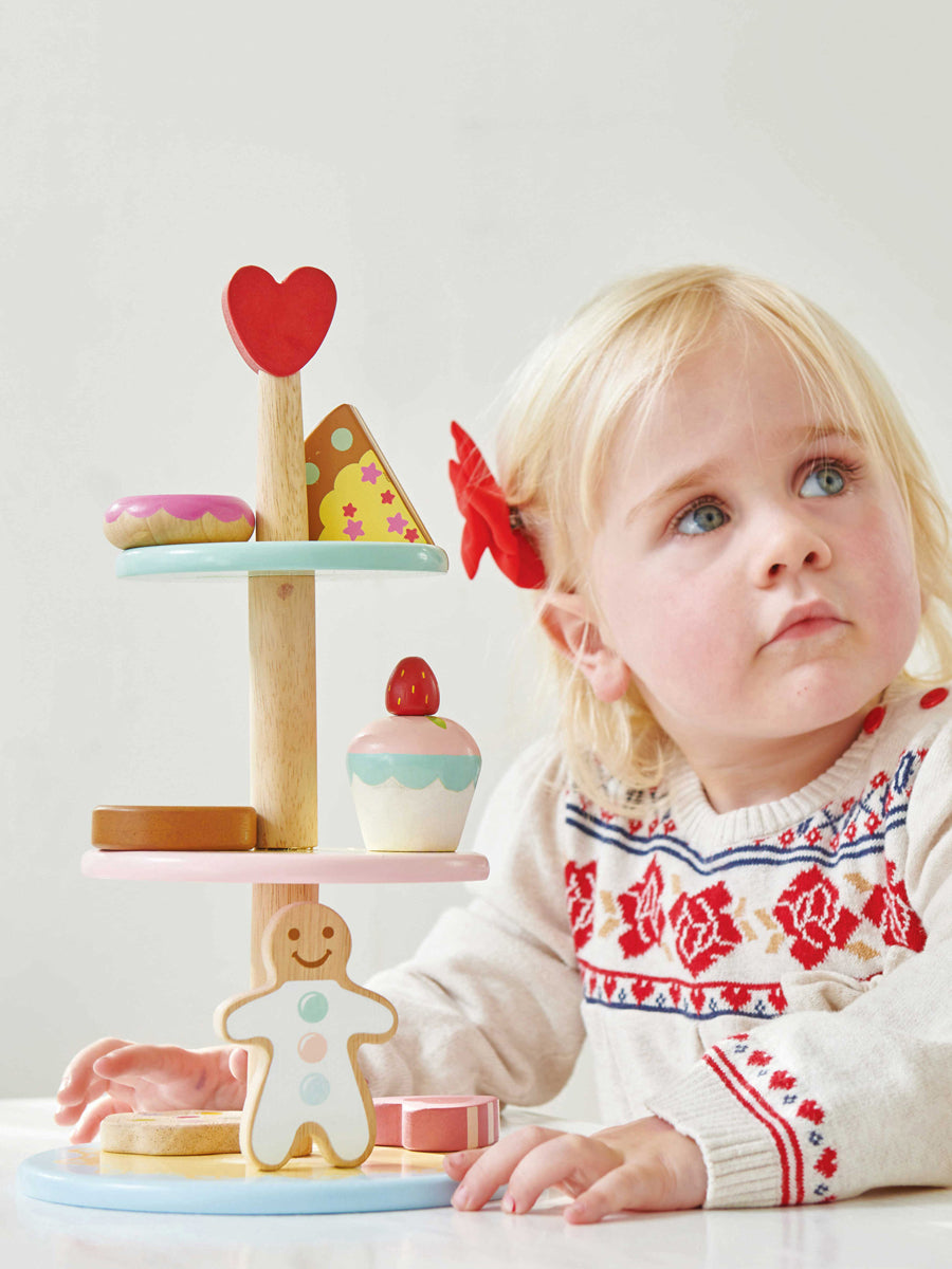 Wooden Cake Stand Toy Set Alt 1
