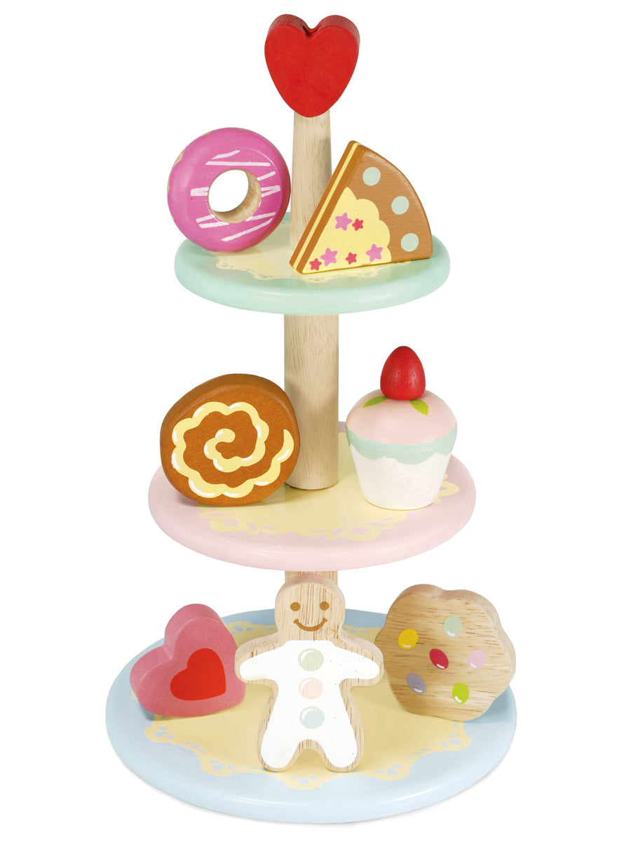 Wooden Cake Stand Toy Set