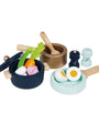 Wooden Pots & Pans Toy Cookery Set