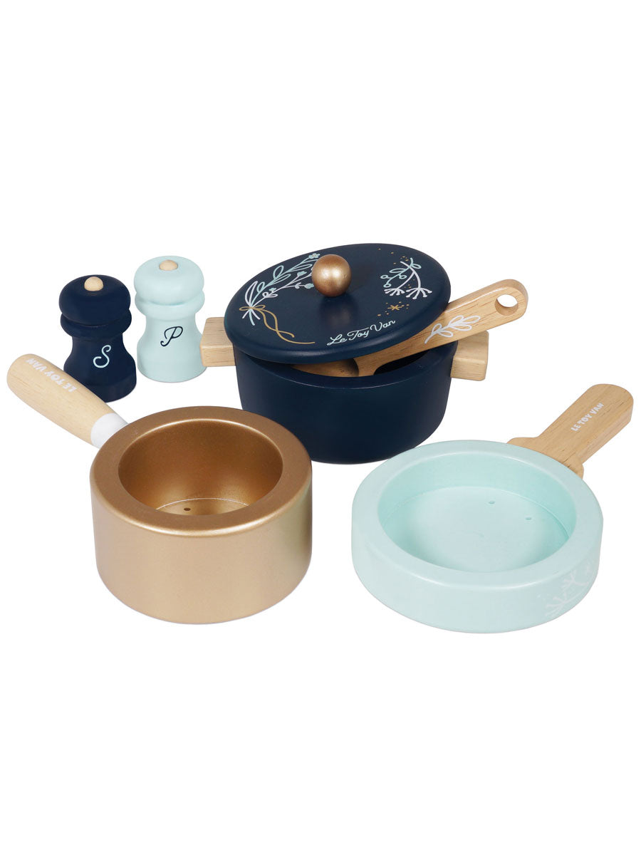 Wooden Pots & Pans Toy Cookery Set