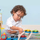 Wooden Race Cars and Transporter Toy Set Alt 1