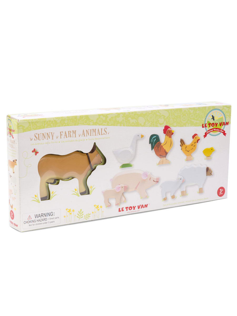 Wooden Sunny Farm Animal Toy Set