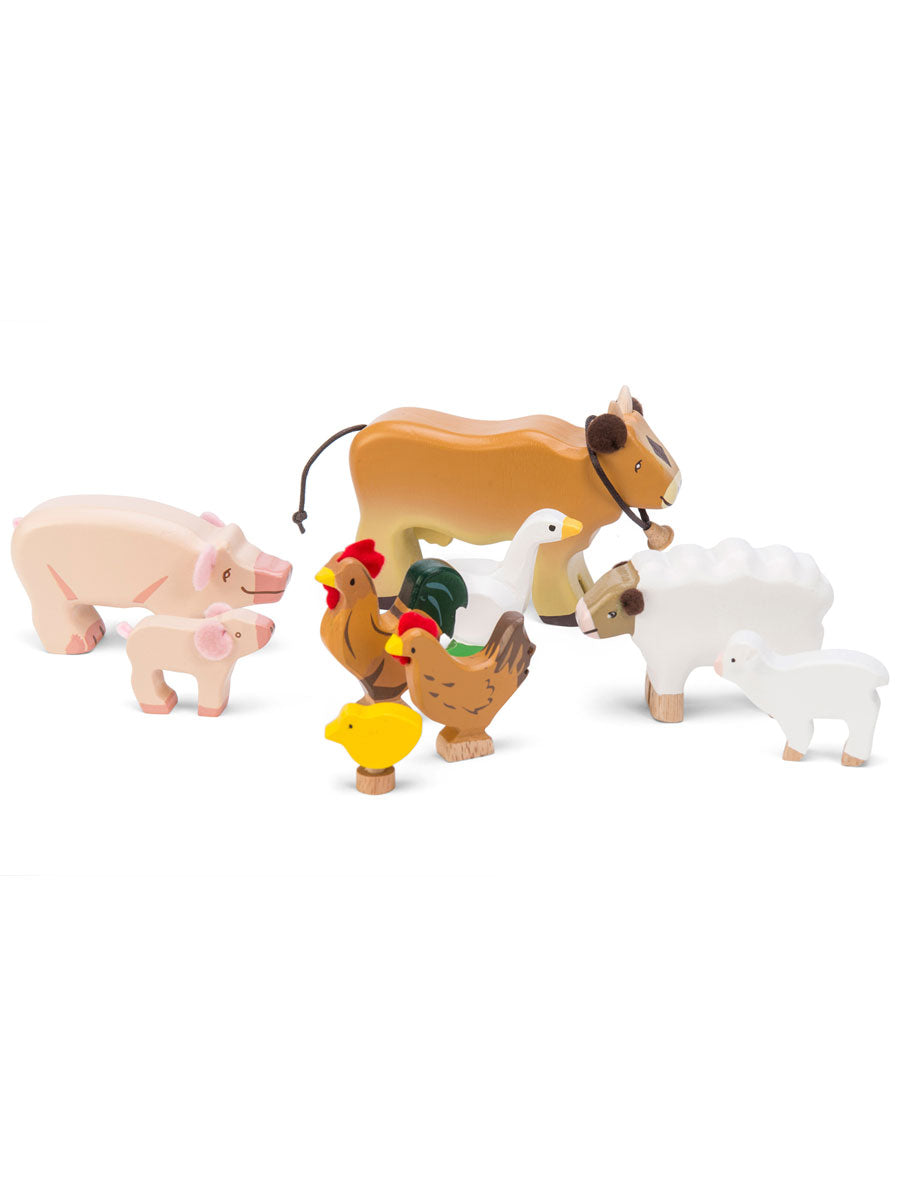 Wooden Sunny Farm Animal Toy Set