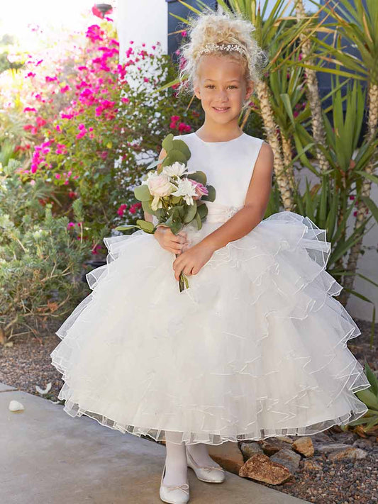 Ivory Petal Flower Girl Dress