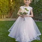 Ivory Petal Flower Girl Dress, 218385 Alt 3