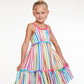 Rainbow Striped Dress For Girls Alt 1