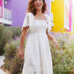 Handkerchief Adults White Sleeve Embroidered Dress