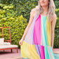 Rainbow Colorblock Adults Mesh Circle Dress Alt 1