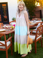 Womens Tiered Pastel Maxi Dress
