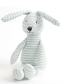 Blue Stripe Knit Bunny Soft Toy
