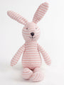 Pink Stripe Knit Bunny, 10.5 Inch Stuffed Toy