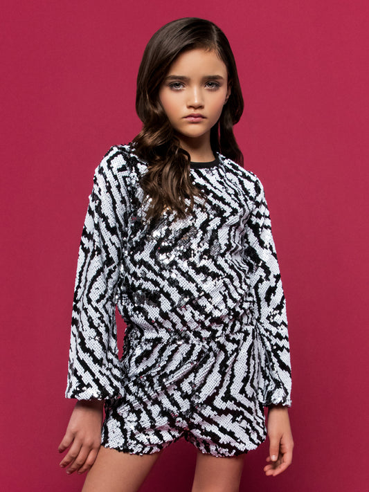 Zebra Print Romper Alt 1