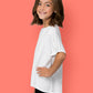 White Studded T-Shirt for Girls