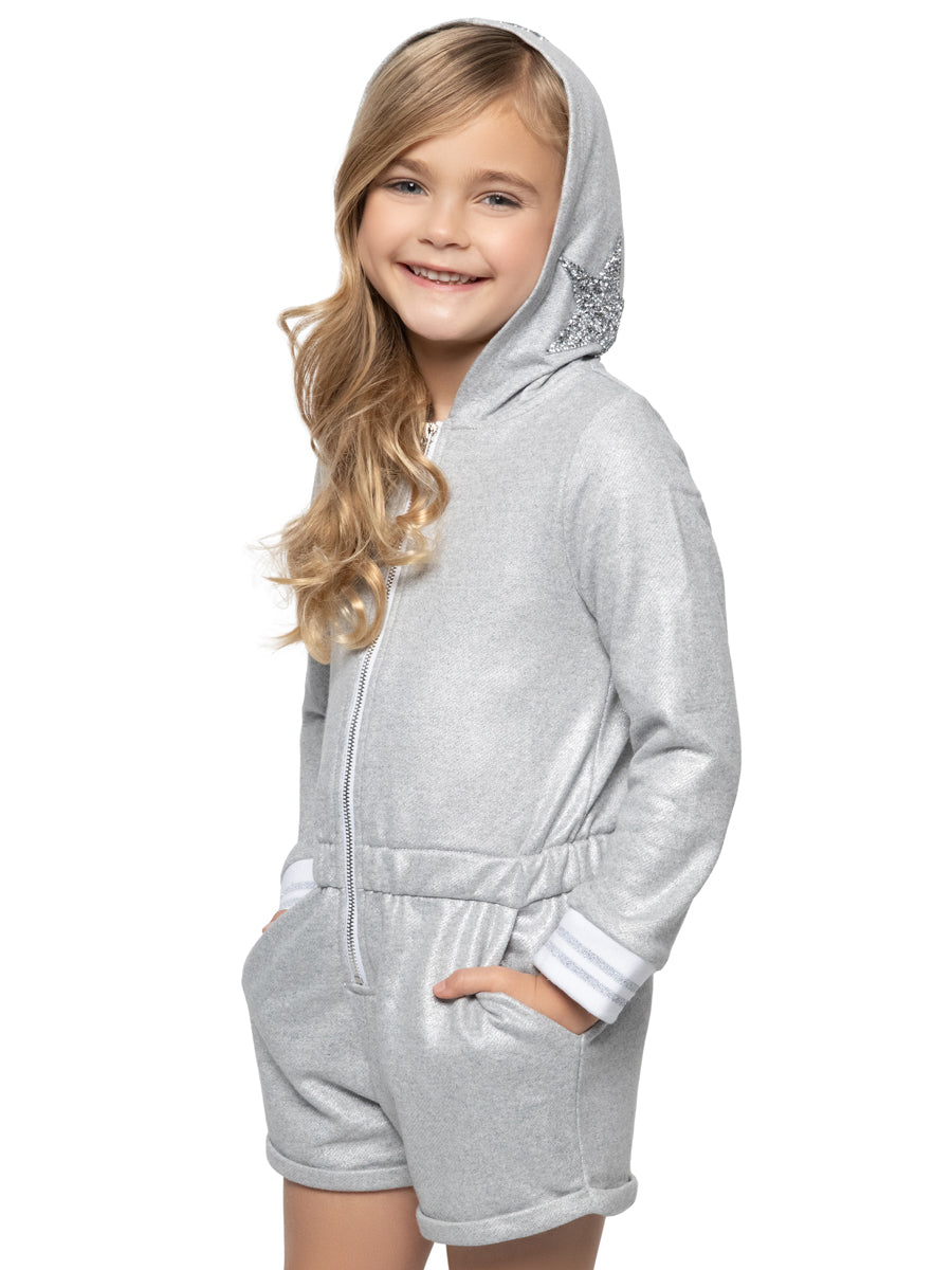Girls clearance grey romper