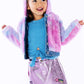 Pink Metallic Faux Leather Skirt for Girls