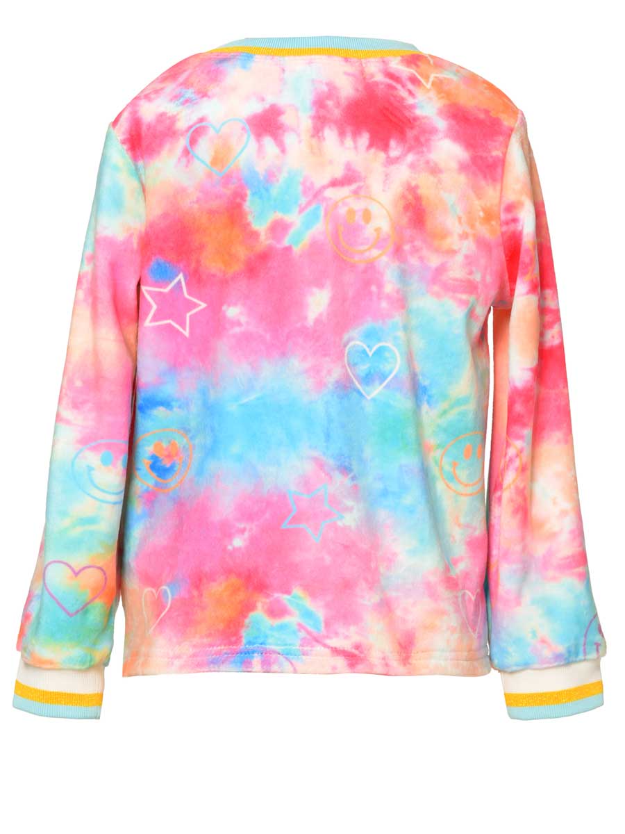 Tie Dye Happiness Sweatshirt for Girls