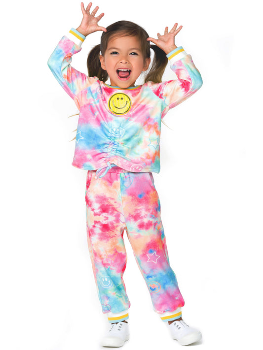 Tie Dye Happiness Joggers for Girls
