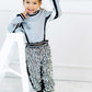 Silver Sequin Jogger Pants for Girls