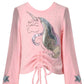 Unicorn Ruched Sweatshirt for Girls