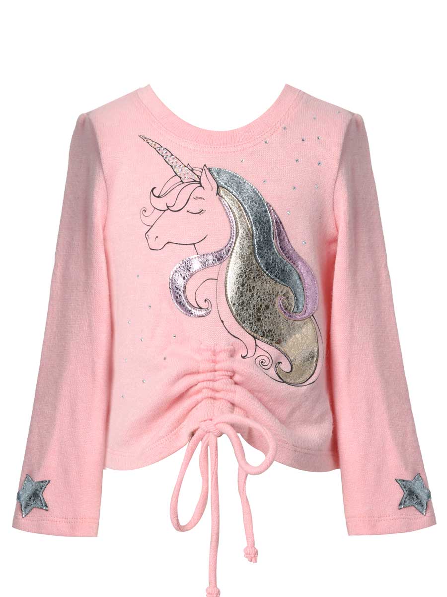 Unicorn Ruched Sweatshirt for Girls