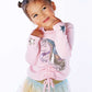 Unicorn Ruched Sweatshirt for Girls
