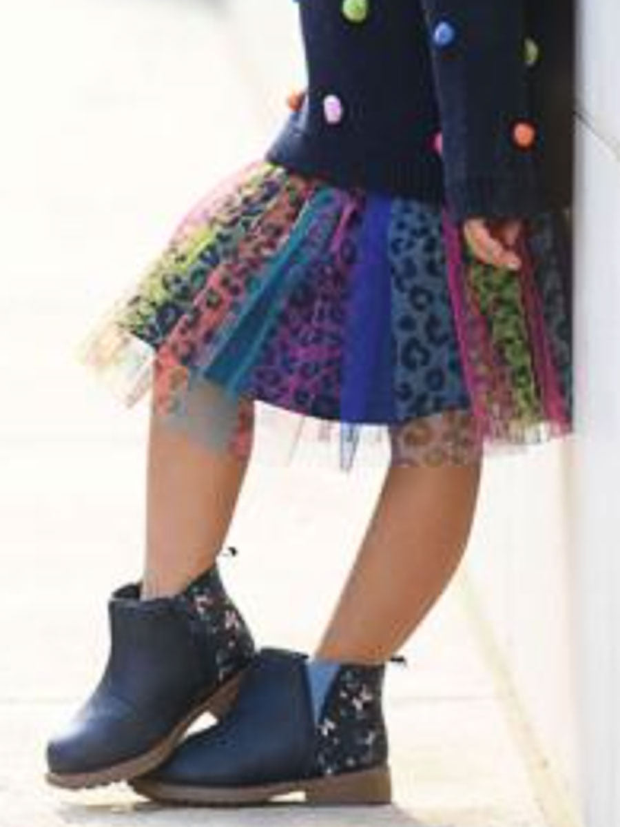 Leopard Rainbow Tutu Skirt for Girls