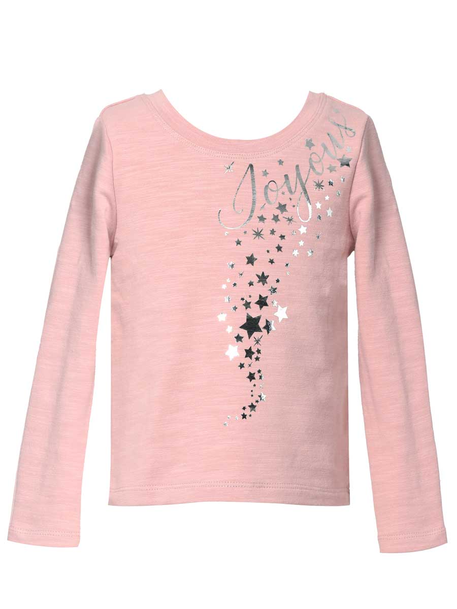 Joyous Sparkle Pink Ruffle Sweatshirt for Girls