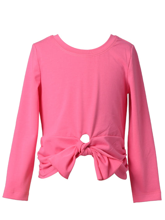 Pink Tie-Waist Top For Girls