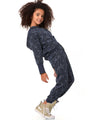 Girls Navy Star Jogger Pants