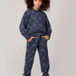 Girls Navy Star Jogger Pants