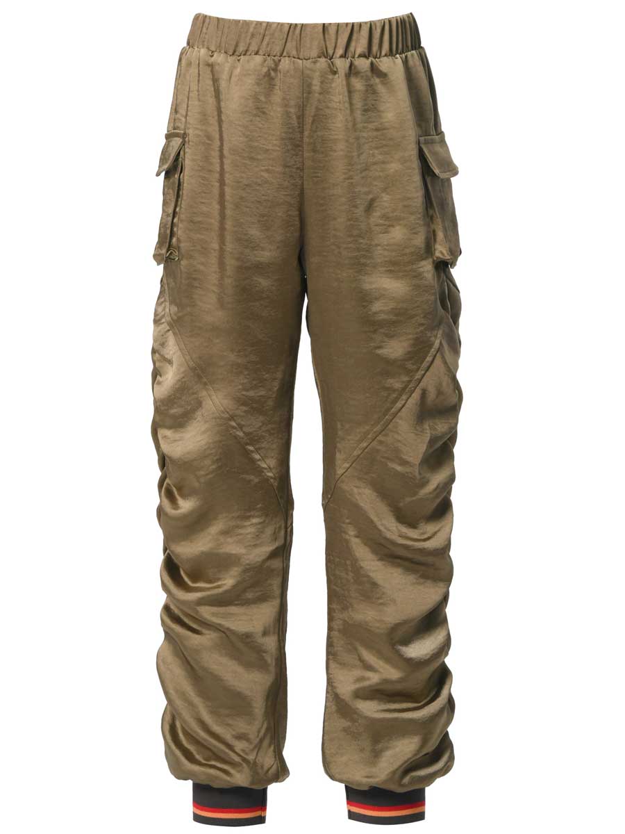 Satin Ruched Jogger Pants for Girls