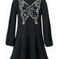 Chic Pearl Butterfly Dress for Girls