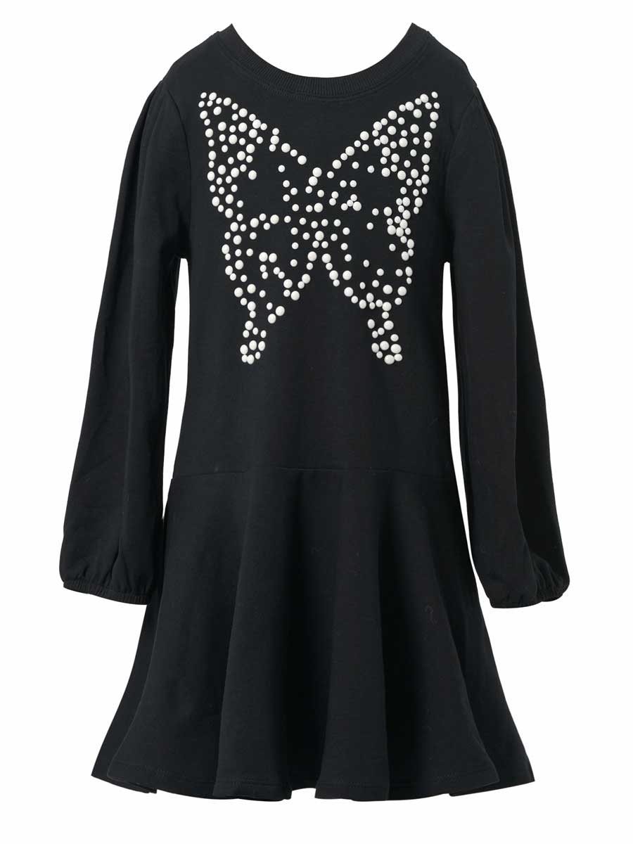 Chic Pearl Butterfly Dress for Girls
