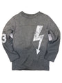 Boys Lightning Vintage Black Football Jersey T-Shirt