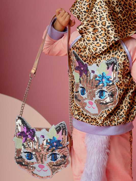 Sequin Kitty Cat Purse For Girls