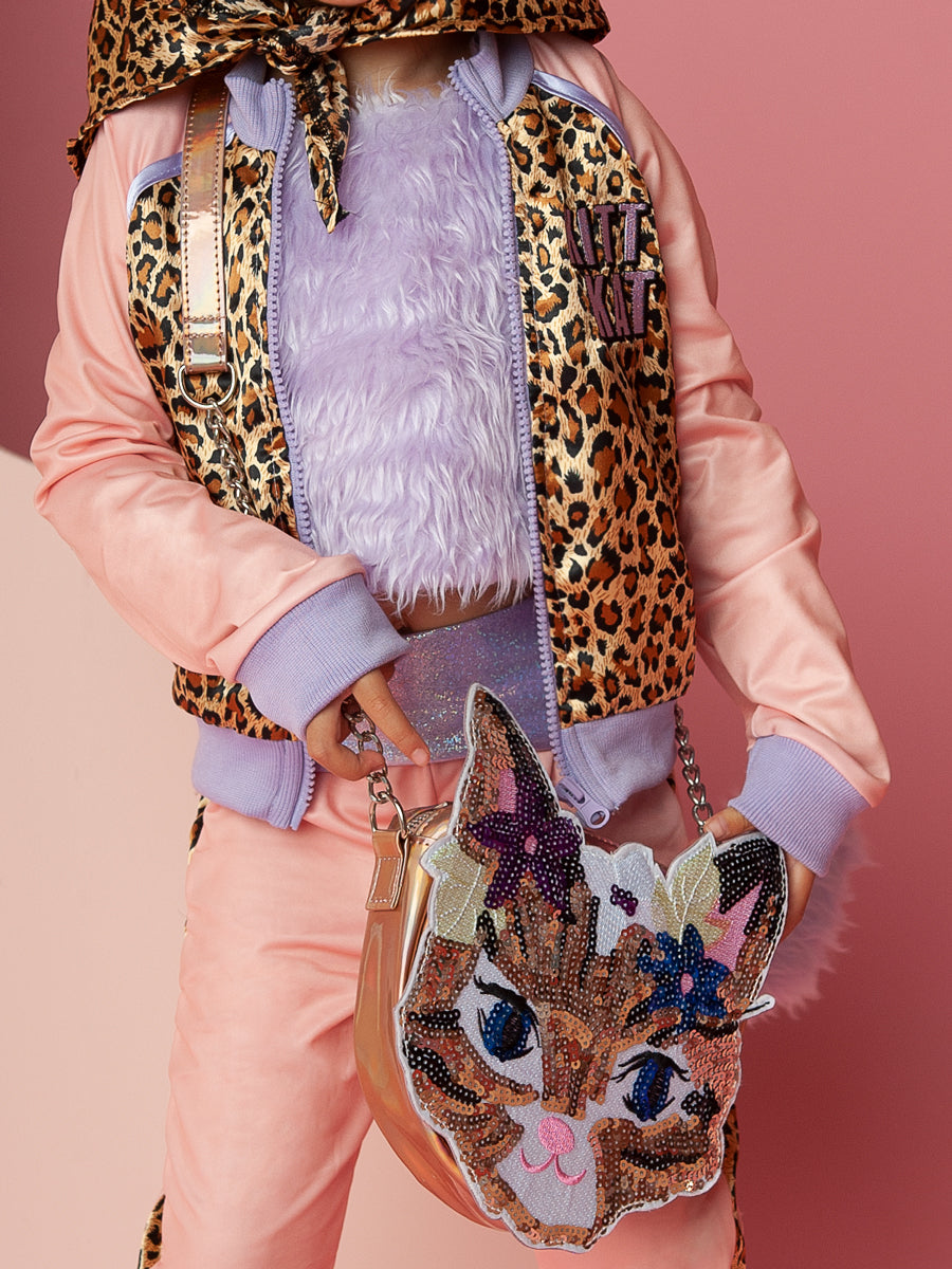 Sequin Kitty Cat Purse For Girls