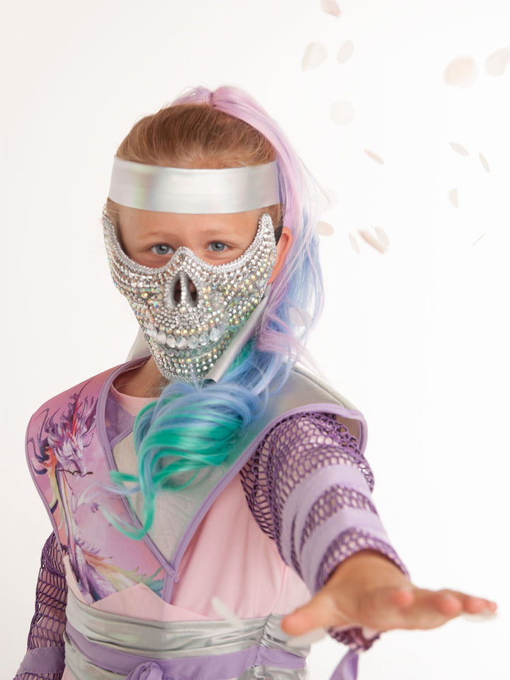 Diamante Half Face Skull Mask