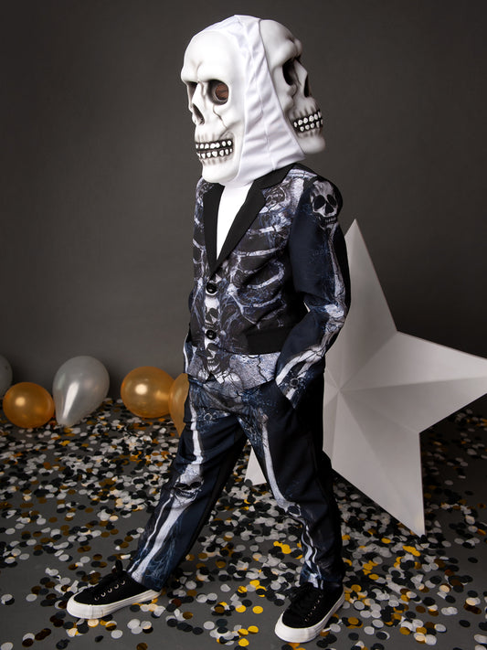 Three Headed Skeleton Costume for Boys