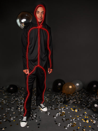LED Light Up Stickman Costume For Adults in Assorted Colors