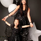 Black Sequin Flock of Bats Headpiece