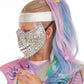 Diamante Half Face Skull Mask