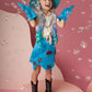 Blue Cowboy Hat with Sequin Patches for Girls