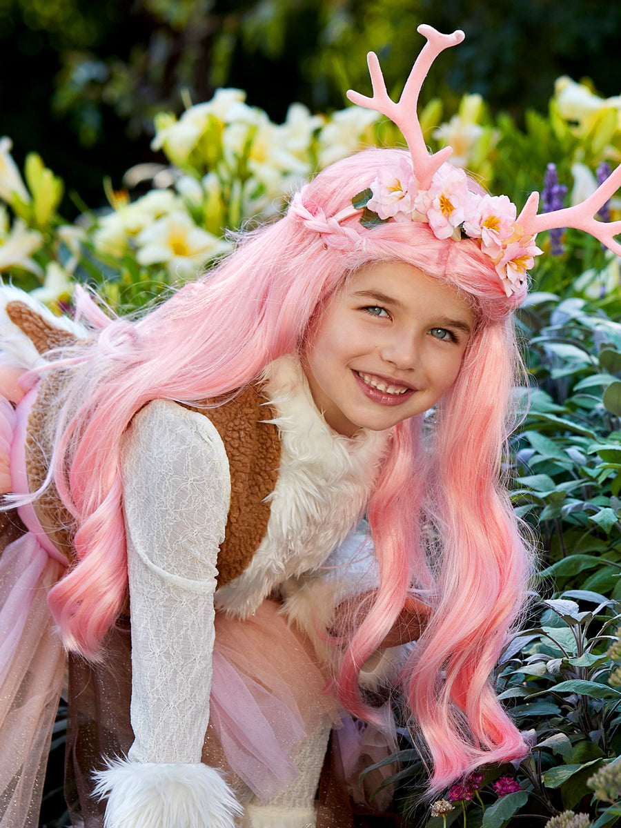 Rose Pink Wig for Girls