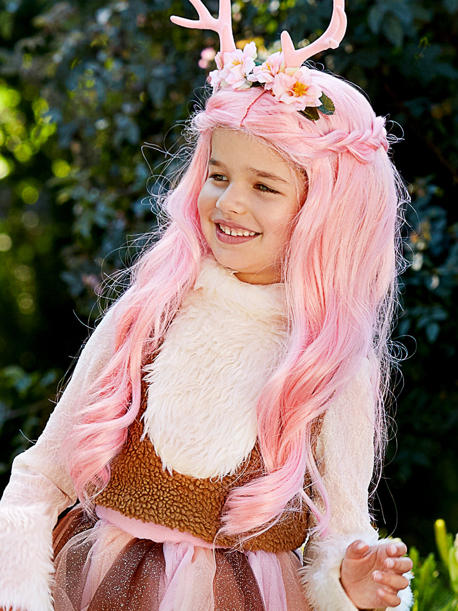 Rose Pink Wig for Girls