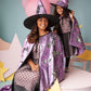 Sequin Witch Cape and Hat Set for Girls