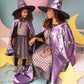 Sequin Witch Cape and Hat Set for Girls