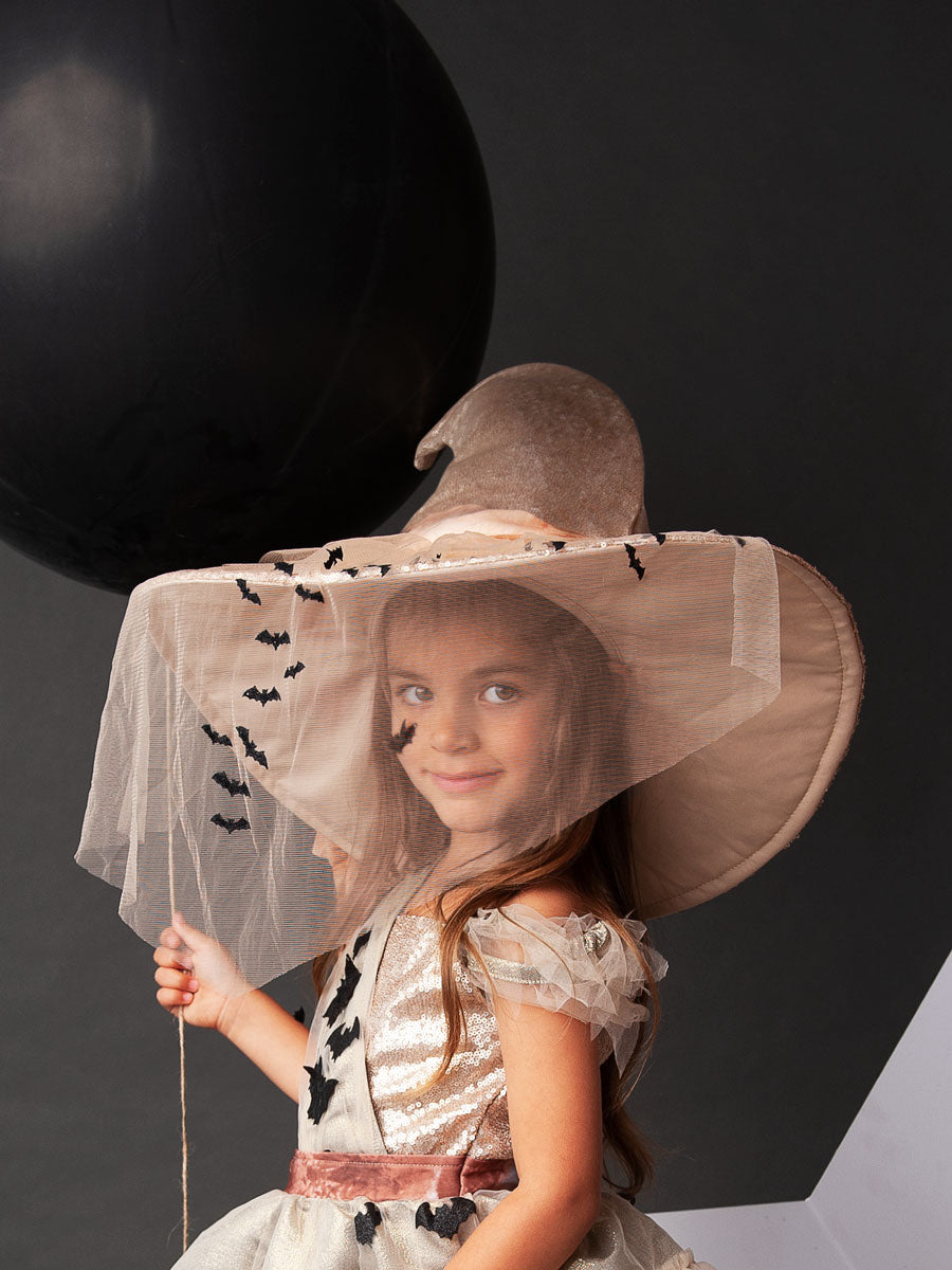Batty Sequin Witch Hat