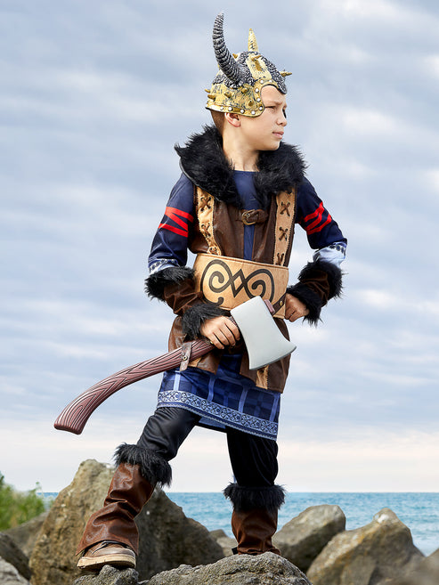 Music Legs 70873-ML 4 Piece Viking Warrior Costume, Medium & Large